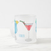 Cocktail cartoon-afbeelding matglas koffiemok (Voorkant links)