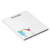 Cocktail cartoon-afbeelding notitieblok (Schuin)