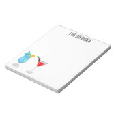 Cocktail cartoon-afbeelding notitieblok (Linkerzijde)