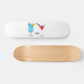 Cocktail cartoon-afbeelding persoonlijk skateboard (Horizontaal)