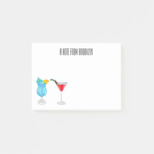 Cocktail cartoon-afbeelding post-it® notes