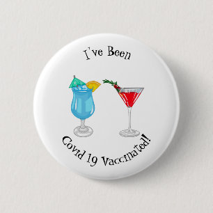 Cocktail cartoon-afbeelding ronde button 5,7 cm