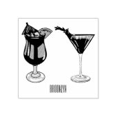 Cocktail cartoon-afbeelding rubberstempel (Afrduk)