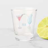 Cocktail cartoon-afbeelding shot glas (Achterkant)