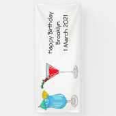 Cocktail cartoon-afbeelding spandoek (Verticaal)