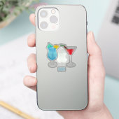 Cocktail cartoon-afbeelding sticker (Telefoon)