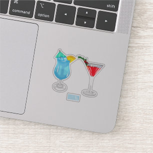 Cocktail cartoon-afbeelding sticker