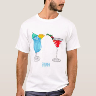 Cocktail cartoon-afbeelding t-shirt