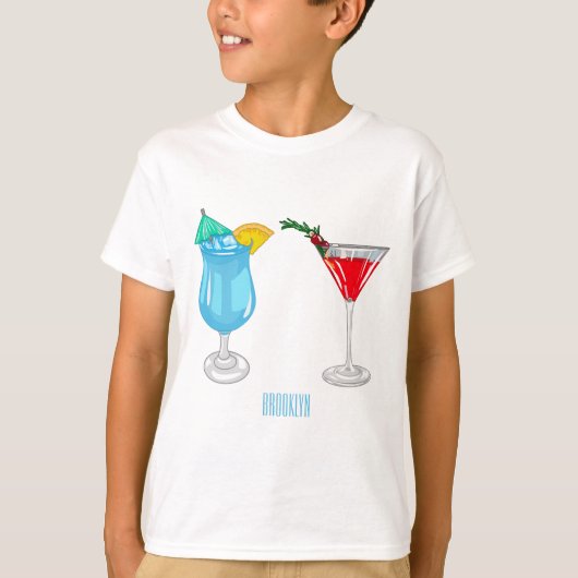 Cocktail cartoon-afbeelding t-shirt (Voorkant)