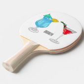 Cocktail cartoon-afbeelding tafeltennisbatje (Voorkant Gekanteld)