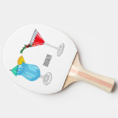 Cocktail cartoon-afbeelding tafeltennisbatje (Zijkant)