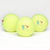 Cocktail cartoon-afbeelding tennisballen (Multi)
