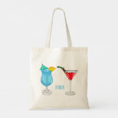 Cocktail cartoon-afbeelding tote bag (Achterkant)