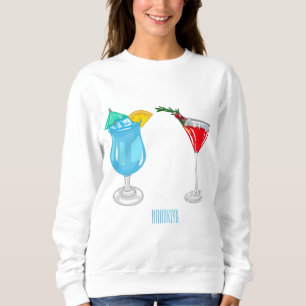Cocktail cartoon-afbeelding trui