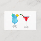 Cocktail cartoon-afbeelding visitekaartje (Achterkant)