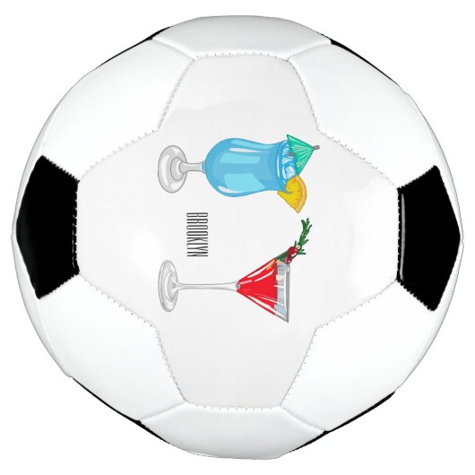 Cocktail cartoon-afbeelding voetbal (Gedraaid)