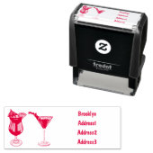 Cocktail cartoon-afbeelding zelfinktende stempel (In situ)