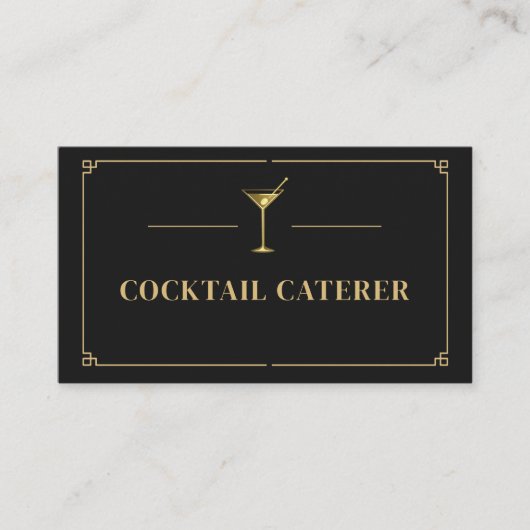 Cocktail Caterer Professional Visitekaartje (Voorkant)