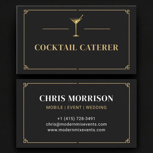 Cocktail Catering Professional Visitekaartje