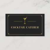 Cocktail Catering QR-code Professioneel Visitekaartje (Voorkant)