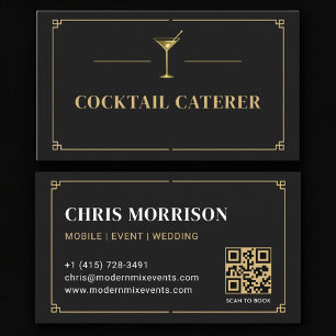 Cocktail Catering QR-code Professioneel Visitekaartje