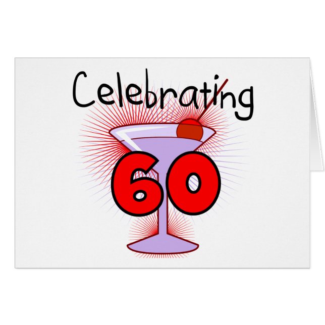 Cocktail Celebrating 60 Tshirts en cadeaus (Voorkant Horizontaal)