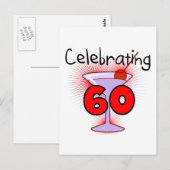 Cocktail Celebrating 60 Tshirts en cadeaus Briefkaart (Voorkant / Achterkant)