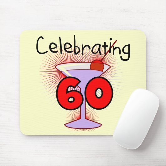 Cocktail Celebrating 60 Tshirts en cadeaus Muismat (Met muis)