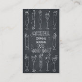 Cocktail Chalkboard Bartender Visitekaartje (Voorkant)