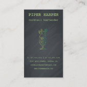 Cocktail Chalkboard Bartender Visitekaartje Neon (Achterkant)