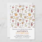 Cocktail Champagne 37ste verjaardag Kaart (Voorkant)