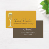 Cocktail champagne glas evenement oranje drink tic visitekaartje (Bureau)