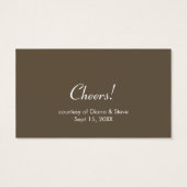 Cocktail champagne glas evenement oranje drink tic visitekaartje (Achterkant)