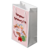 Cocktail Cheer Hibiscus Bloem Palm Bladeren Klein Cadeauzakje (Achterkant Gekanteld)