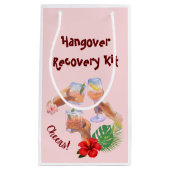 Cocktail Cheer Hibiscus Bloem Palm Bladeren Klein Cadeauzakje (Voorkant)