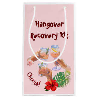 Cocktail Cheer Hibiscus Bloem Palm Bladeren Klein Cadeauzakje