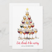 Cocktail Christmas Holiday card Feestdagenkaart (Voorkant / Achterkant)