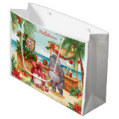 Cocktail Christmas Party for Hippo lovers  Groot Cadeauzakje (Voorkant Gekanteld)
