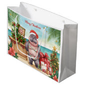 Cocktail Christmas Party for Hippo lovers  Groot Cadeauzakje (Voorkant Gekanteld)