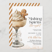 Cocktail Christmas Party Making Spirits Bright Kaart (Voorkant / Achterkant)