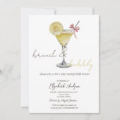 Cocktail Citroen Glitter Drips Brunch Bubbel Kaart (Voorkant)