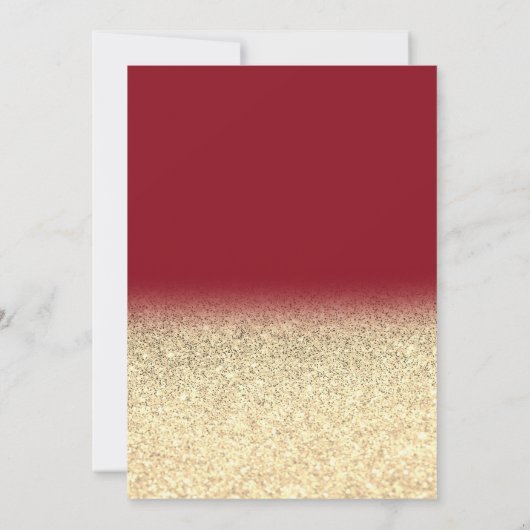 Cocktail Citroen Goud Glitter Rood Pensioen Kaart (Achterkant)