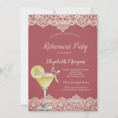 Cocktail Citroen Kant Rode Pensioen Kaart (Voorkant)