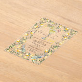 Cocktail Citroenen Peacock Brunch Bubble Acryl Uitnodigingen (Laagn)