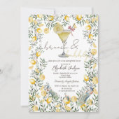 Cocktail Citroenen Peacock Brunch Bubble Kaart (Voorkant)