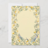 Cocktail Citroenen Peacock Brunch Bubble Kaart (Achterkant)