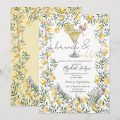 Cocktail Citroenen Peacock Brunch Bubble Kaart (Voorkant / Achterkant)