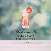 Cocktail Citrus - bridal shower welcome sign Acryl Bord (Neutraal)