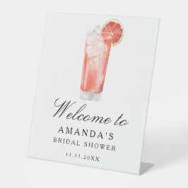 Cocktail Citrus - bridal shower welcome sign Reclamebord Met Voetstuk