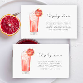 Cocktail Citrus - Bruiloftsshower Informatiekaartje